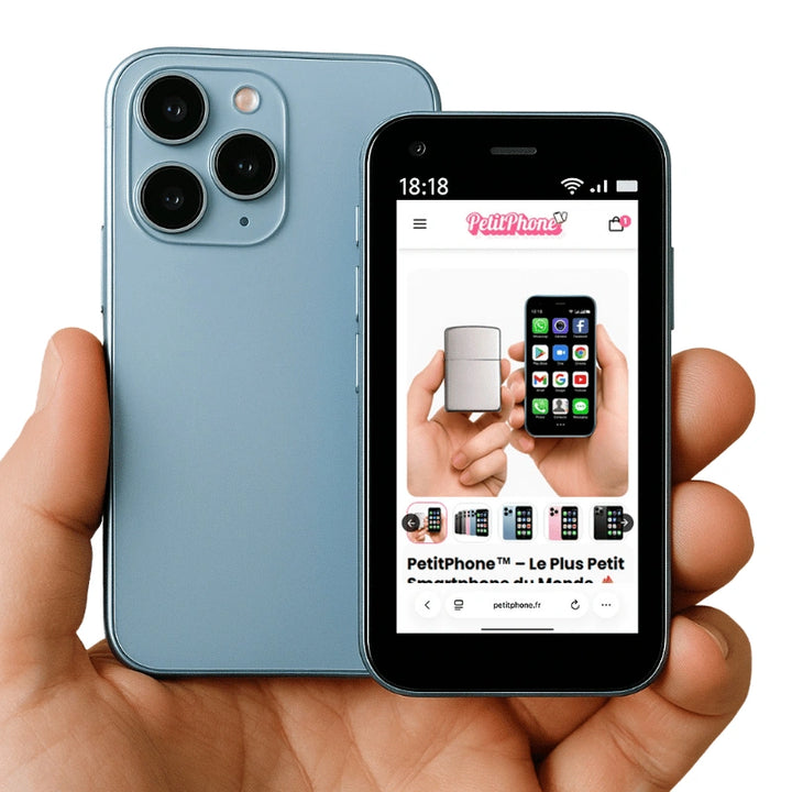Le PetitPhone en main sur le site PetitPhone.fr